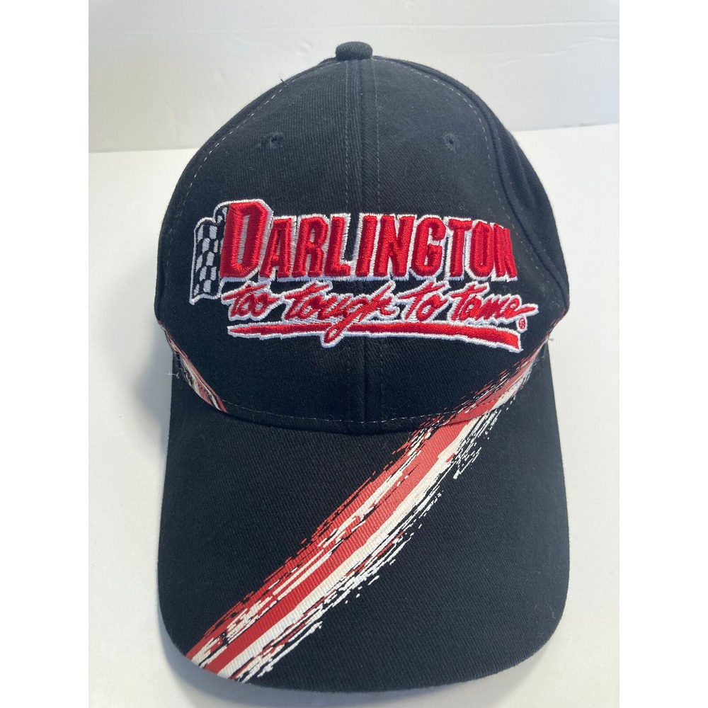 NASCAR Darlington‎ Stripe Cap Hat Black Adjustable Twill "Too Tough to Tame"